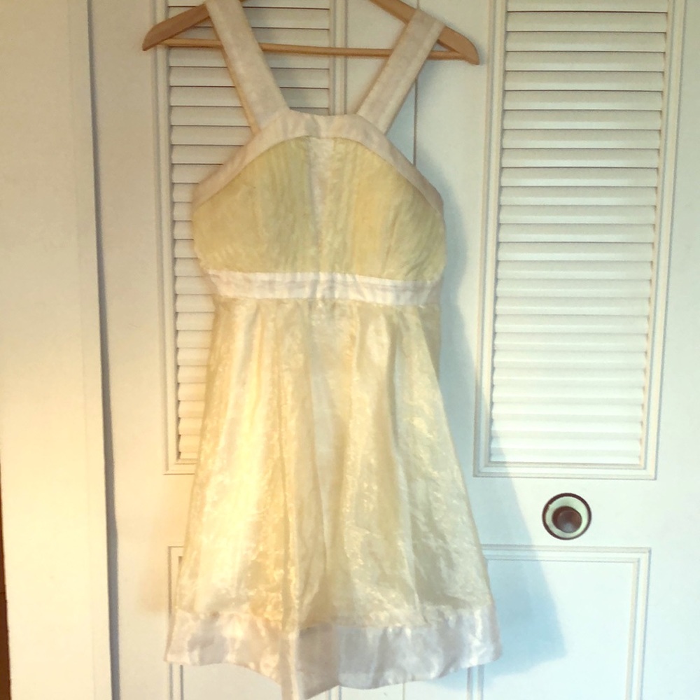 White and yellow sun dress
